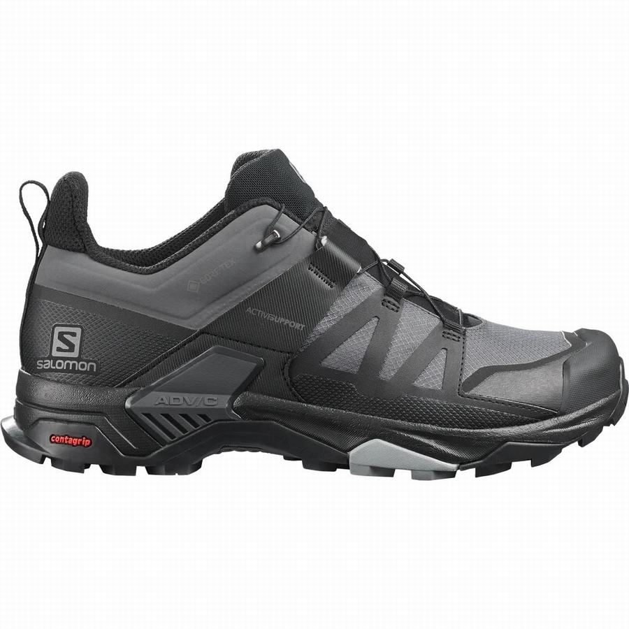 Salomon X Ultra 4 Wide Gore-tex Pantofi Trekking Barbati Negrii (DDU5450KR)